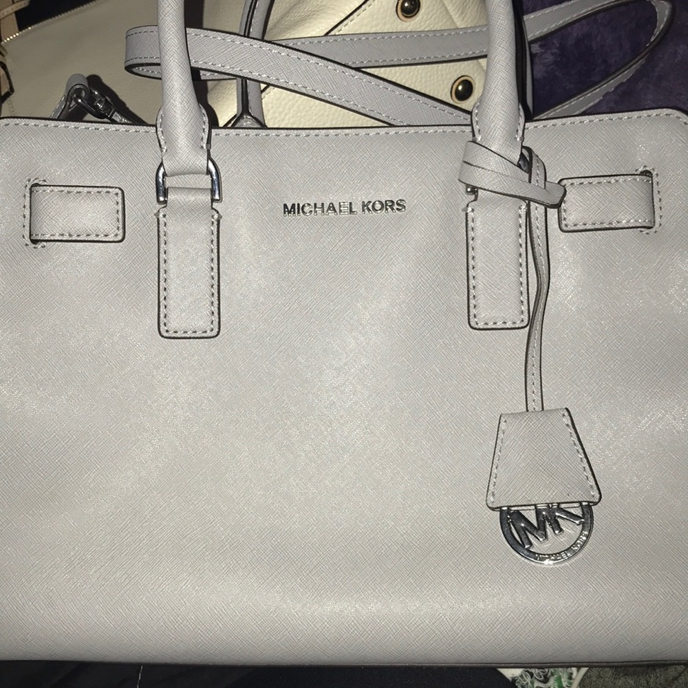 Michael Kors Taupe/Off Gray Satchel